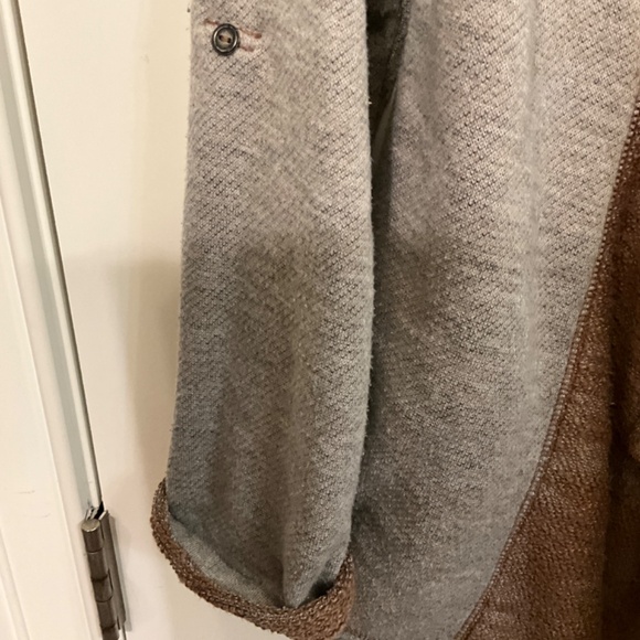 Draped open front cardigan with roll up sleeves size L - Picture 6 of 7